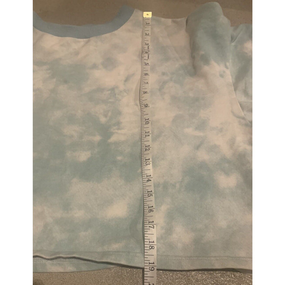 L'URV Solar Mist Womens Sweatshirt Size Large Turquoise 100%Cotton Yoga Pullover - Picture 10 of 11